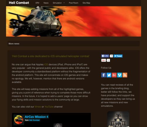 Heli combat site